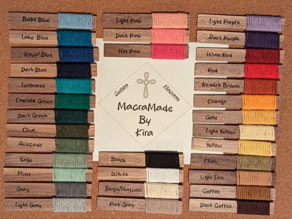 Macrame heart charms, essential oil diffuser- Custom Colors!