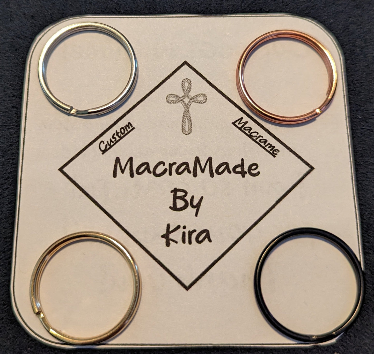 Macrame Cancer Awareness Ribbon Keychain - Custom Colors!