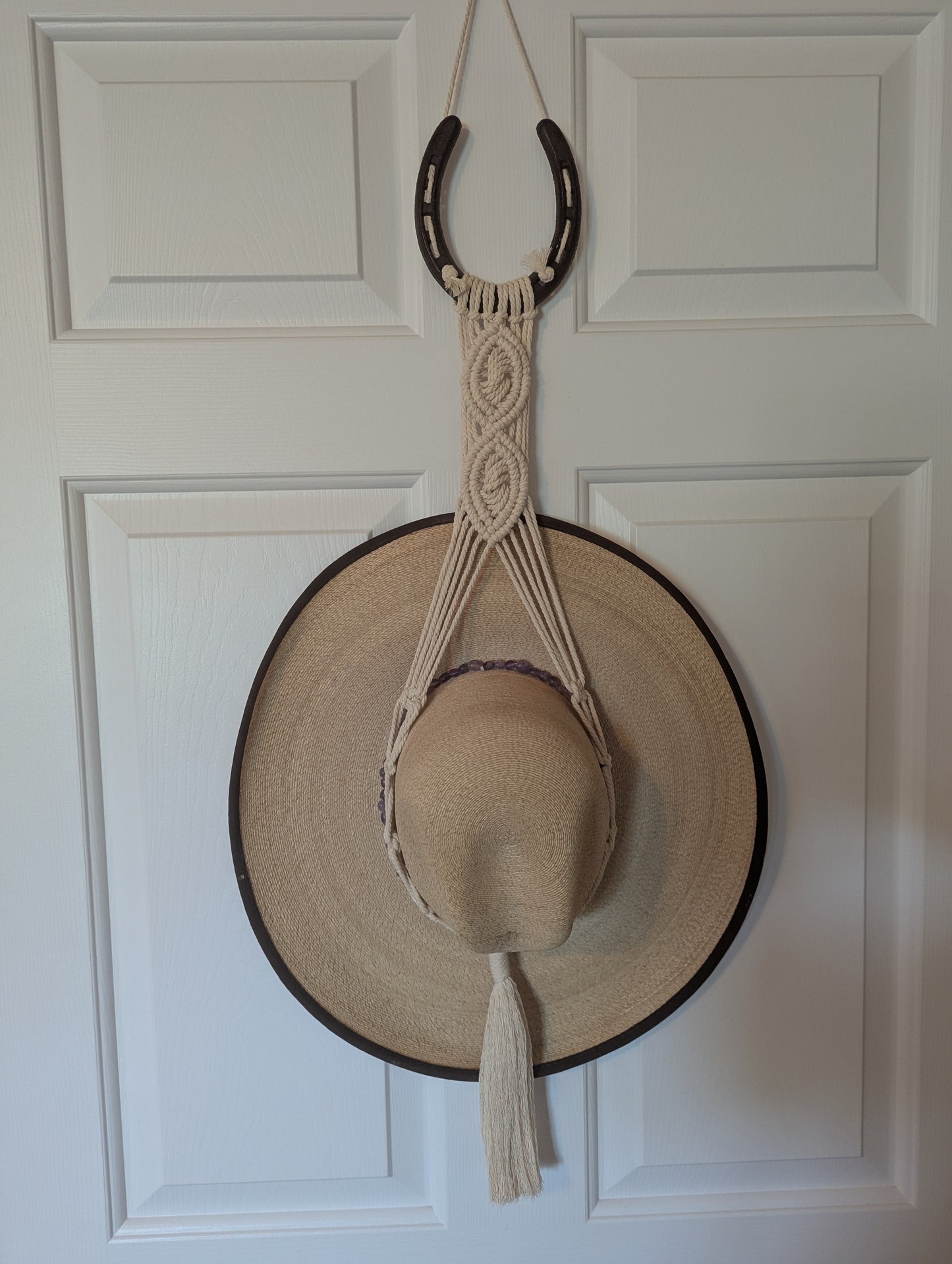 Macrame Horseshoe Hat Hanger / Holder- Custom Colors!