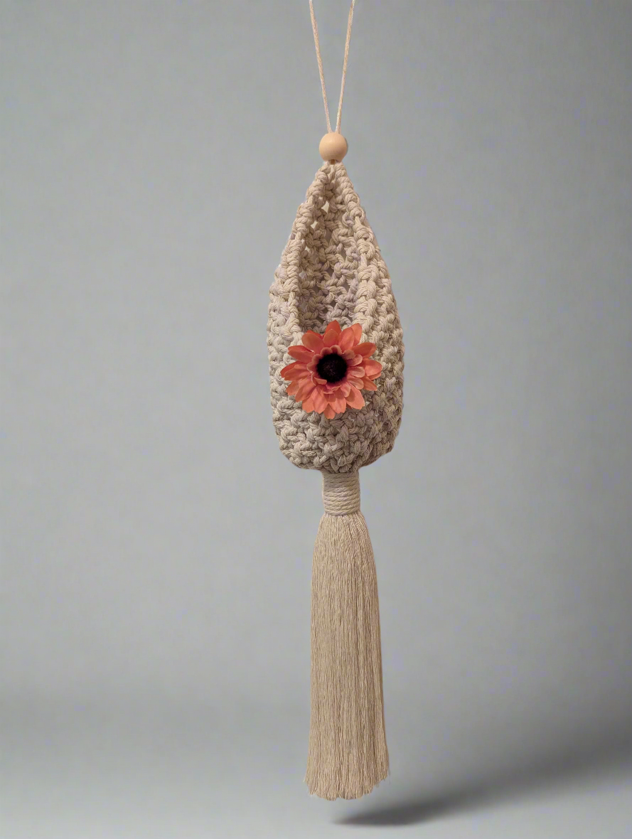 Macrame Hanging Pod, Air Plant Holder- Custom Colors!