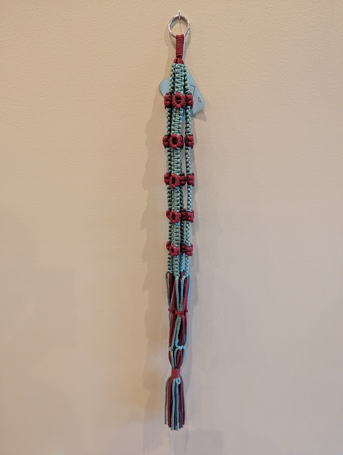 Macrame Flower Plant Hanger with Charm- Custom Options!