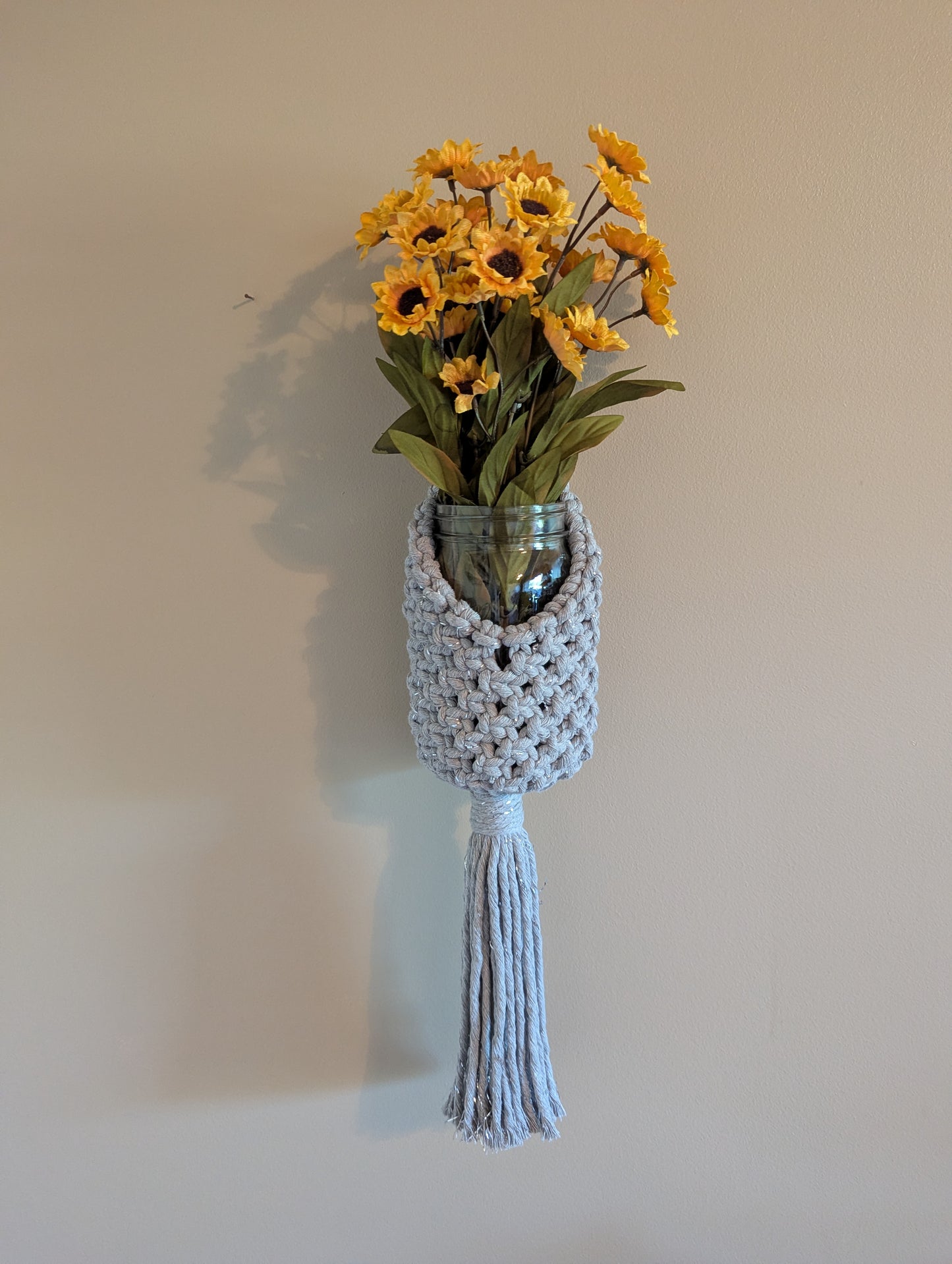 Macrame Hanging Pod Large, Air Plant Holder
