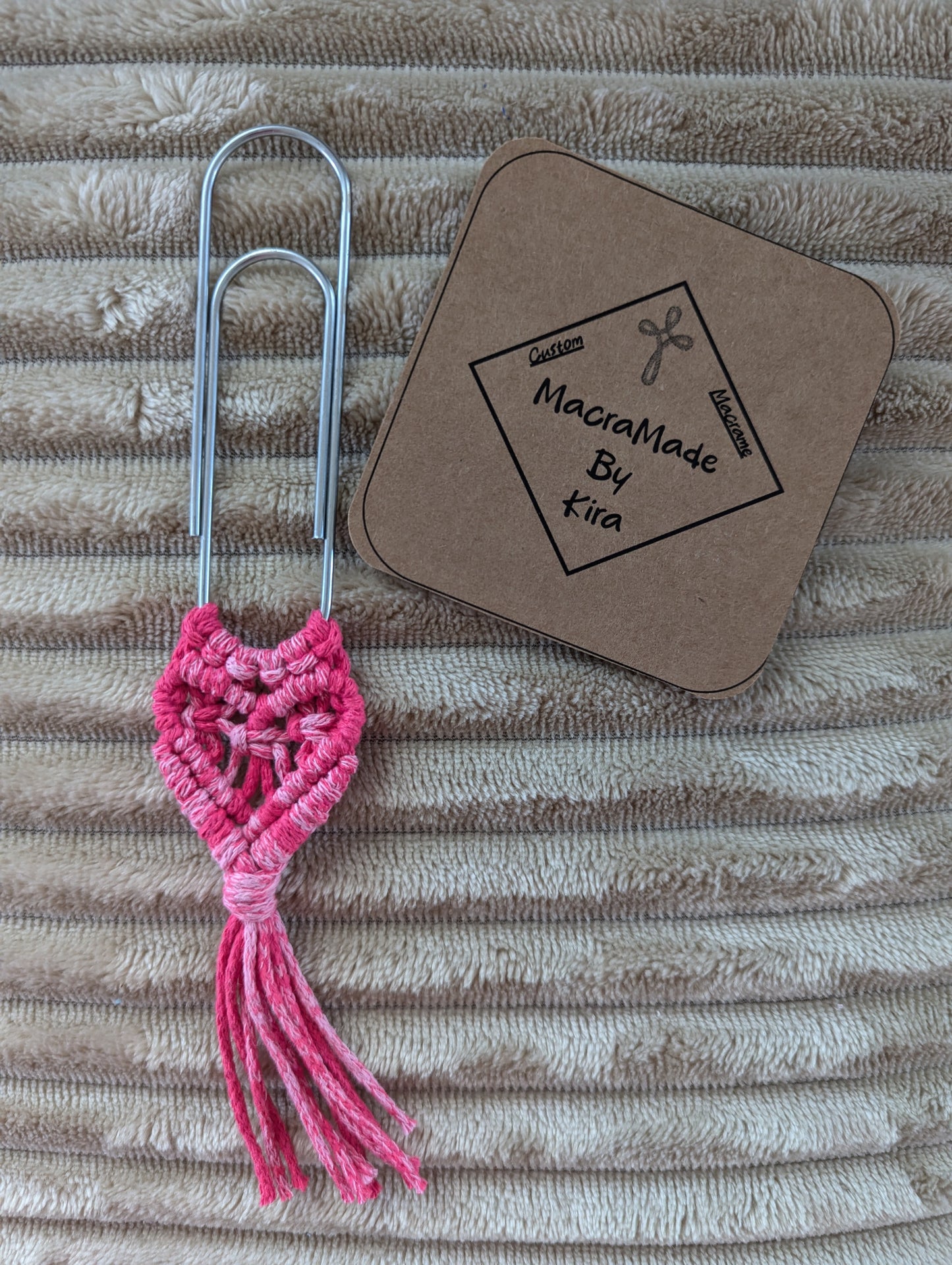 Macrame Heart Bookmark- Multiple Color Options!