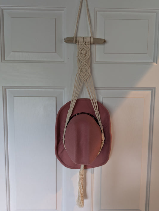 Macrame Driftwood Hat Hanger / Holder- Custom Colors!