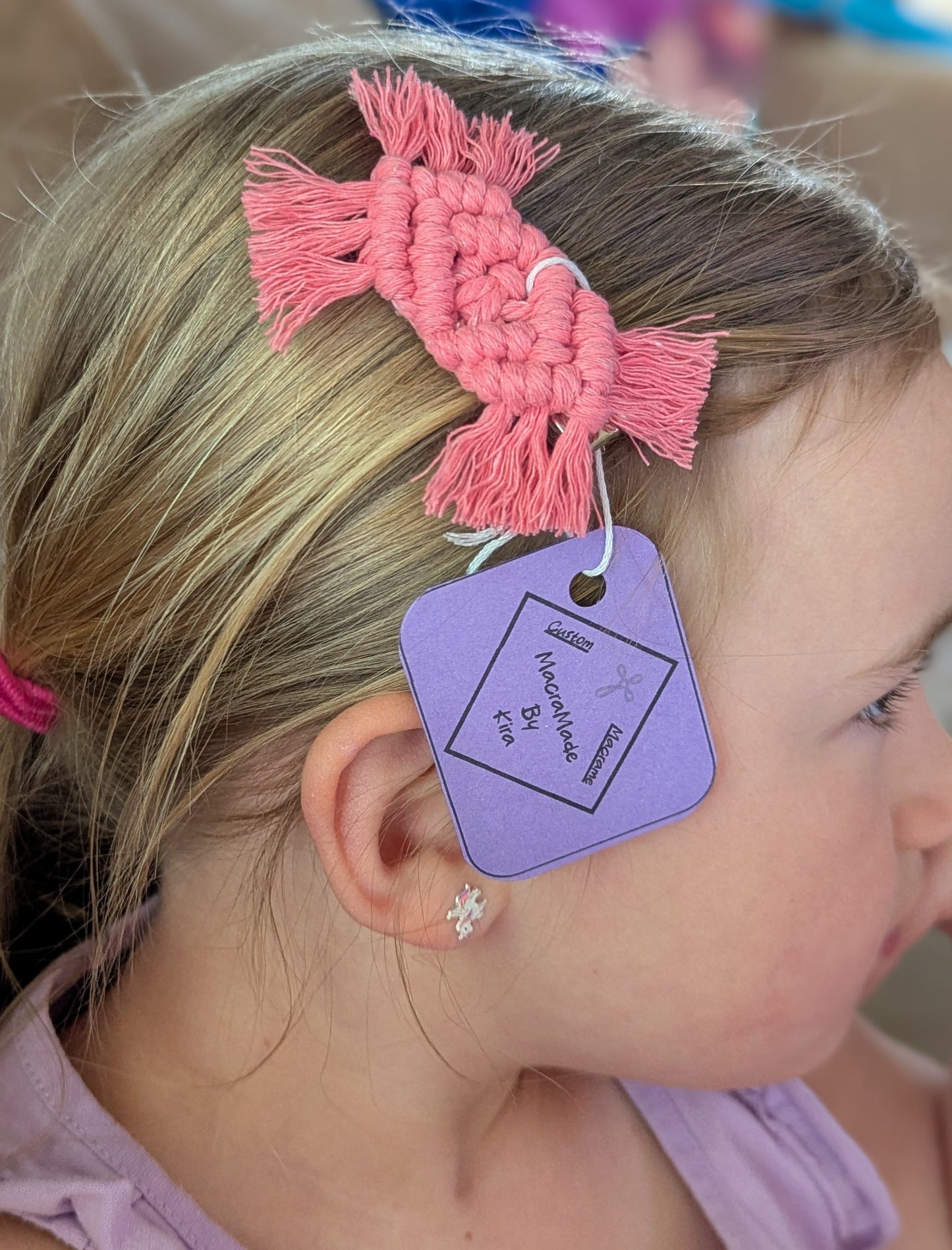 Macrame Hair Clips