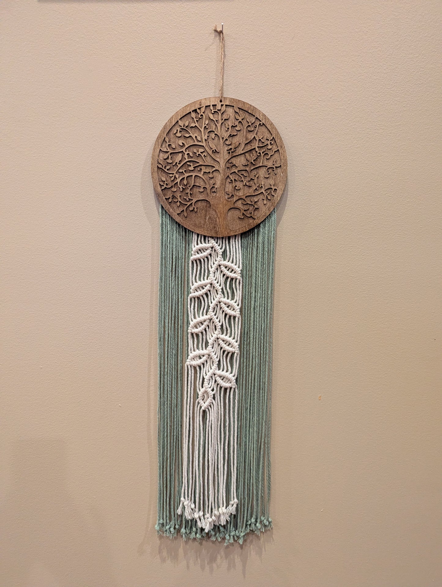 Macrame fall wall hangings with signs